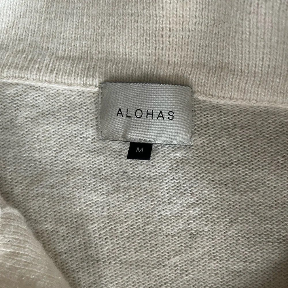 [M]ALOHAS Cream Flare Leg Wool Blend knit Jumpsuit Y2K Flared Leg - Picture 3 of 12